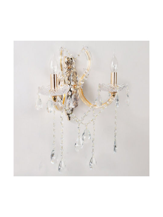 Inlight Vintage Lamp Wall with Socket E14 Transparent 35x23cm