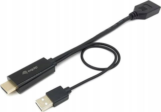 Equip Μετατροπέας HDMI / USB-A male σε DisplayPort female 1τμχ 119039