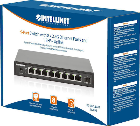 Intellinet 562096 L2 Switch mit 8 Ports Ethernet und 1 SFP Port