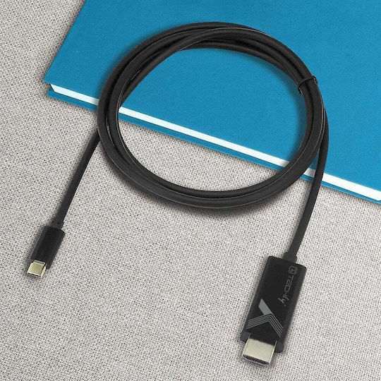 Techly HDMI Cable Male - USB-C Male 2m Black