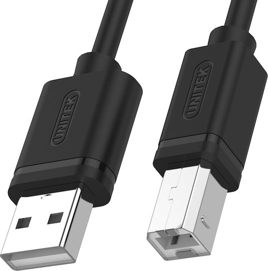 Unitek USB 2.0 Cable USB-A male - USB-B male Μαύρο 2m Y-C4001GBK