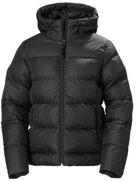 Active Kurz Damen Puffer Jacke für Winter Schwarz