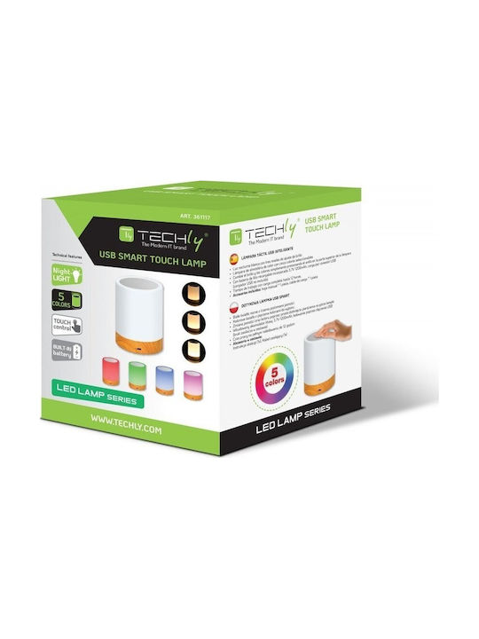Techly Διακοσμητικό Φωτιστικό LED RGB 9x9εκ.