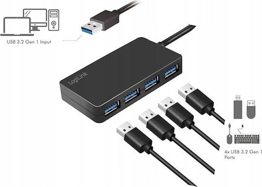 LogiLink Hub 4 Θυρών USB 3.2 με σύνδεση USB-A