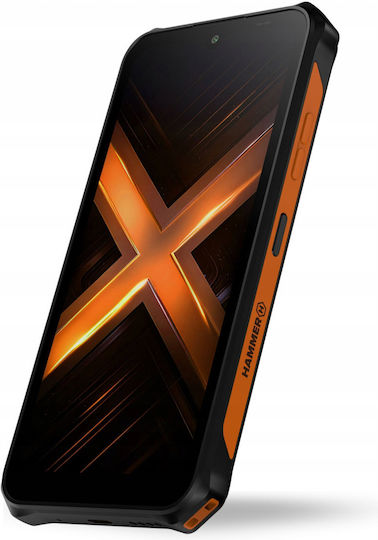 Hammer Energy X2 5G Dual SIM (6/128GB) Ανθεκτικό Smartphone Μαύρο-Πορτοκαλί