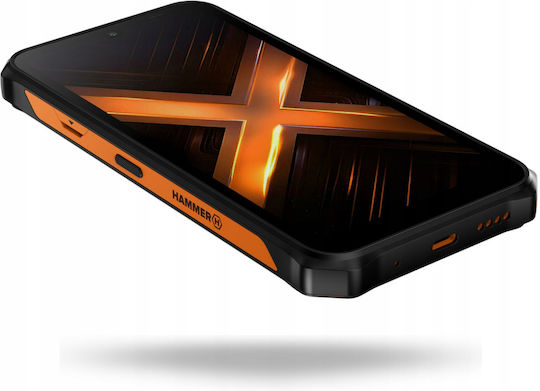 Hammer Energy X2 5G Dual SIM (6/128GB) Ανθεκτικό Smartphone Μαύρο-Πορτοκαλί