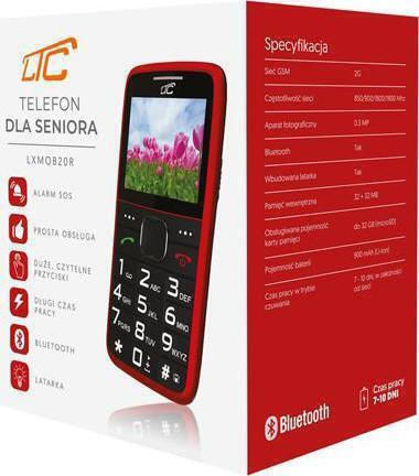 MaxCom MOB20 Single SIM Mobile with Large Buttons Red