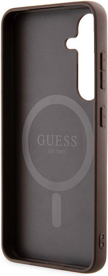 Guess 4g Classic Magsafe Задна корица Пластмаса / Силикон Кафяв (Galaxy Z Flip7)