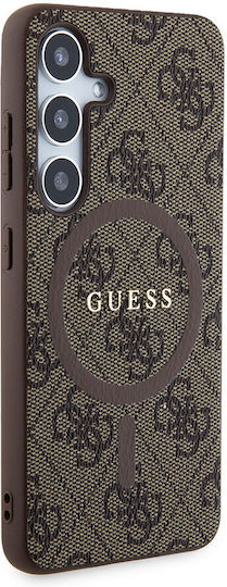 Guess 4g Classic Magsafe Задна корица Пластмаса / Силикон Кафяв (Galaxy Z Flip7)