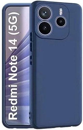 Senso Liquid Umschlag Rückseite Silikon Blau (Redmi Note 14 5G)