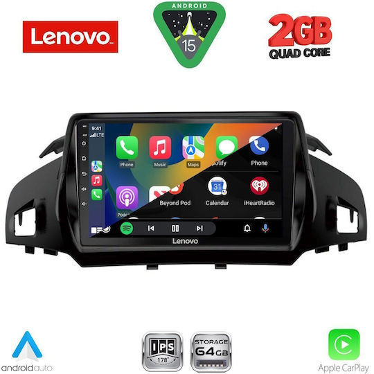 Lenovo Автомобилна Аудио Система (Блутут/USB/WiFi/GPS/Apple-Carplay/Android-Auto) с Тъчскрийн 9"