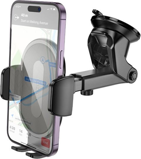 Borofone Car Mobile Mount 4.5" - 7" with Adjustable Hooks Black