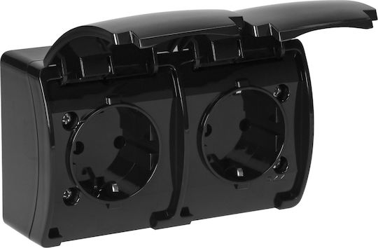 Orno AQUATIC Power Socket Black 1pcs
