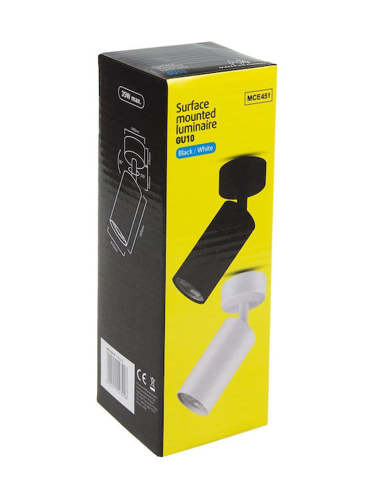 Maclean Energy Single Spot with Socket GU10 in Black Color