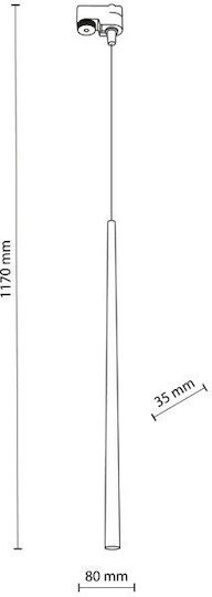 TK Lighting Tracer Μονό Σποτ με Ντουί G9 σε Μαύρο Χρώμα