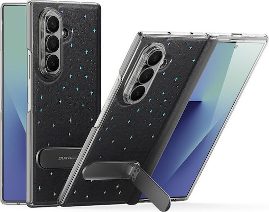 Dux Ducis С пълно покритие (360°) Пластмаса / Изкуствена кожа / Закалено стъкло Черен (Galaxy Z Fold7)