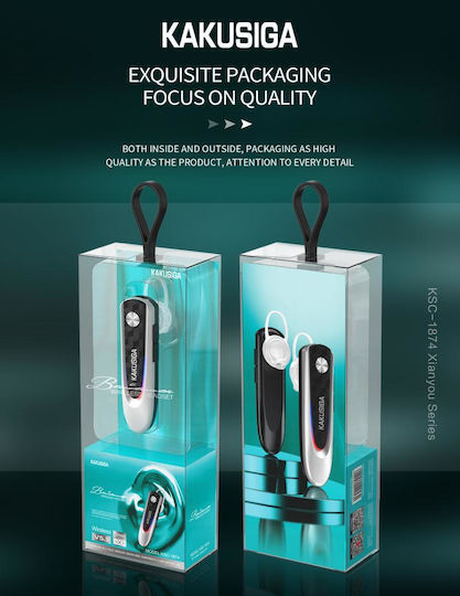 Kakusiga KSC-1874 In-ear Bluetooth Handsfree Ακουστικό Ασημί