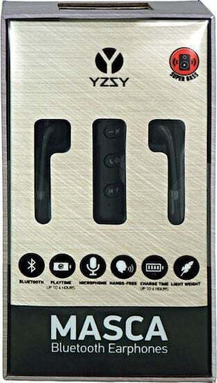 Yzsy Masca Earbud Bluetooth Handsfree Ακουστικά Μαύρα