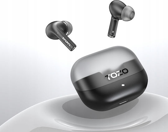 Tozo Agile Nova In-ear Bluetooth Handsfree Ακουστικά με Θήκη Φόρτισης Μαύρα