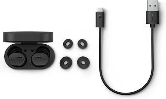 Philips 5000 Series In-ear Bluetooth Handsfree Ακουστικά με Αντοχή στον Ιδρώτα και Θήκη Φόρτισης Μαύρα
