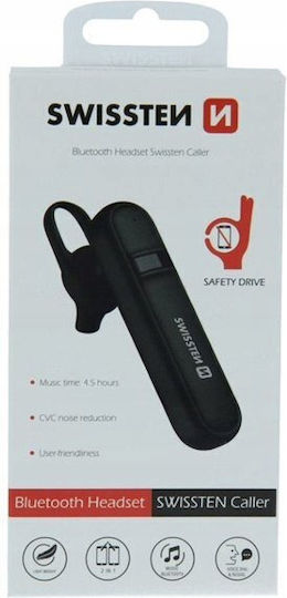 Swissten 51104100 Ohrstöpsel Bluetooth-Freisprecheinrichtung Kopfhörer Schwarz