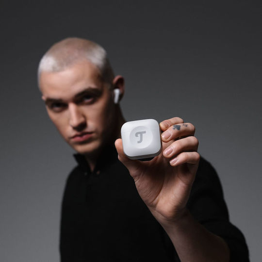 Teufel Airy TWS Pro In-ear Bluetooth Handsfree Ακουστικά με Αντοχή στον Ιδρώτα και Θήκη Φόρτισης Λευκά