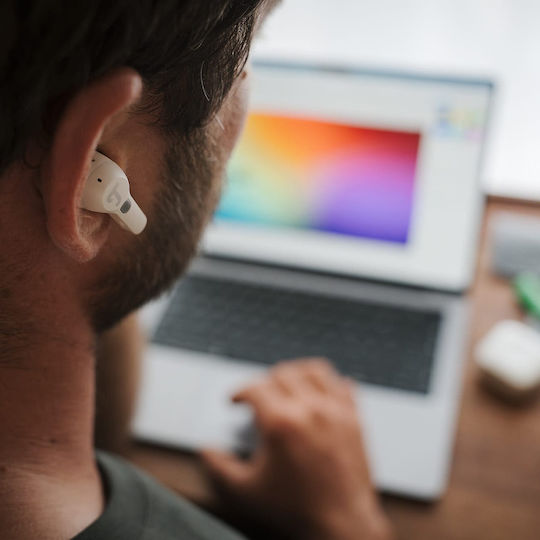 Teufel Airy TWS Pro In-ear Bluetooth Handsfree Ακουστικά με Αντοχή στον Ιδρώτα και Θήκη Φόρτισης Λευκά