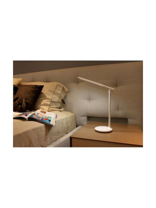 Techly Reîncărcabil LED Lumină de Birou în Culoarea Alb