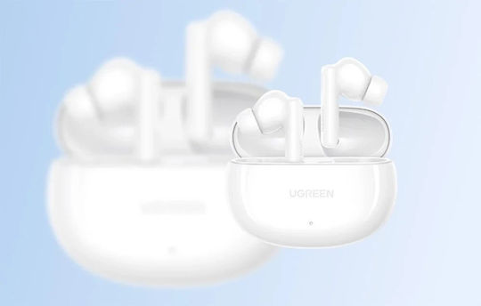 Ugreen WS205 HiTune Hybrid In-ear Bluetooth Handsfree Ακουστικά με Αντοχή στον Ιδρώτα και Θήκη Φόρτισης Λευκά