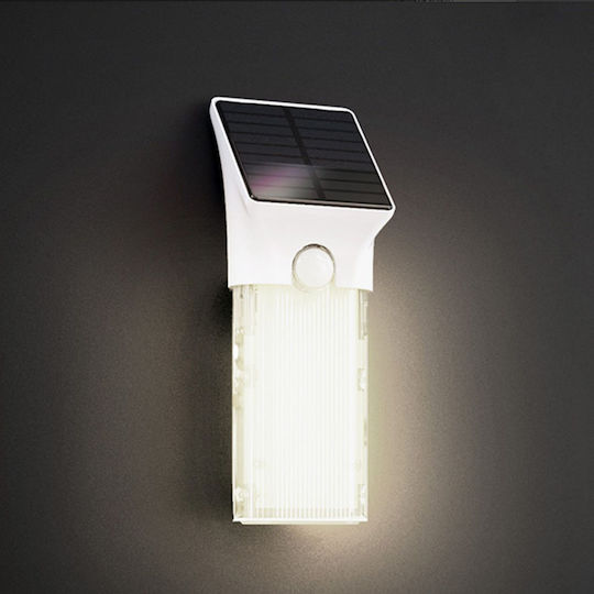 PowerNeed Wall Mounted Solar Light Torch 1W 1000lm Natural White 4000K with Motion Sensor