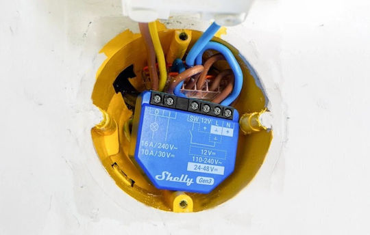 Shelly 1 Gen3 X4 Smart Switch 1 Καναλιού Wi-Fi, Bluetooth & RF 10A 4τμχ