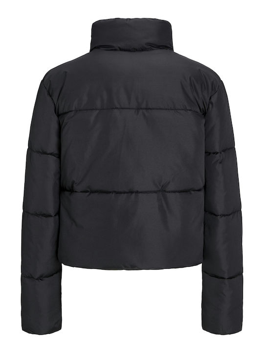 Μακρύ Γυναικείο Puffer Μπουφάν για Χειμώνα Black