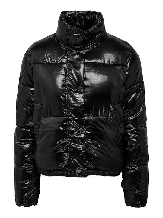 Scurtă Jachetă de femei Puffer Negru