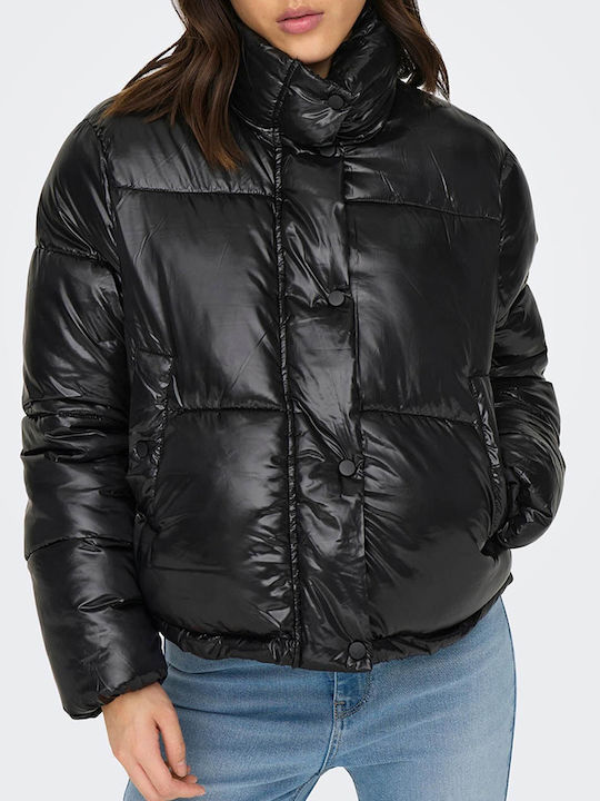 Scurtă Jachetă de femei Puffer Negru