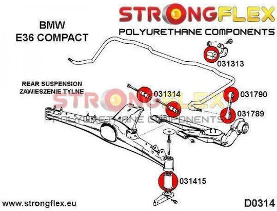 Strongflex Bushes for BMW E36 031415B