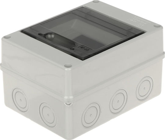 Eurolamp Wall mounted Waterproof 4-Elements Fuse Box with 1 Row W120xH160xD90mm
