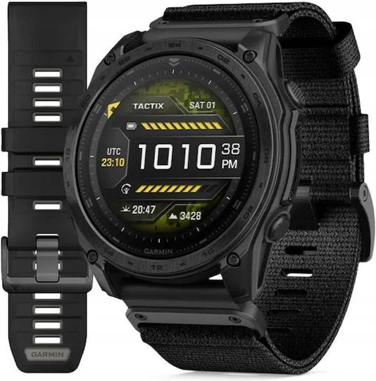 Garmin Tactix 8 AMOLED Titanium 51mm Waterproof Smartwatch with Heart Rate Monitor (Black)