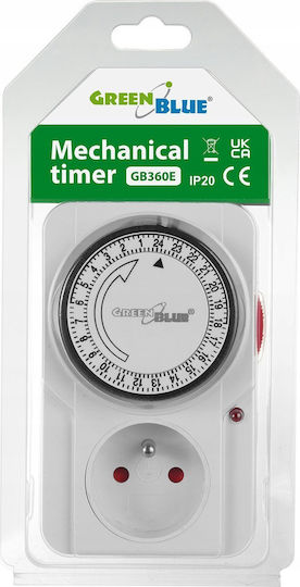 Timer Switch Mechanical Timer Greenblue 48 Programs Max Load 16a Ip20 Gb360 E