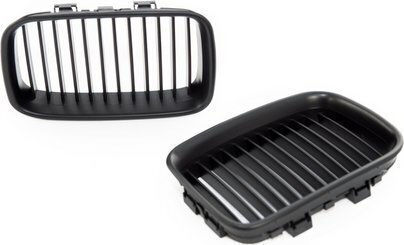 Mtuning Sports Grill Single Ribs Matt Black Bmw 3 E36 Compact Before Lift 1991-1996