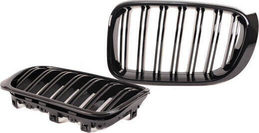 Mtuning Sports Grill Double Ribs Gloss Black BMW X3 F25 X4 F26 Facelift 2014-2018