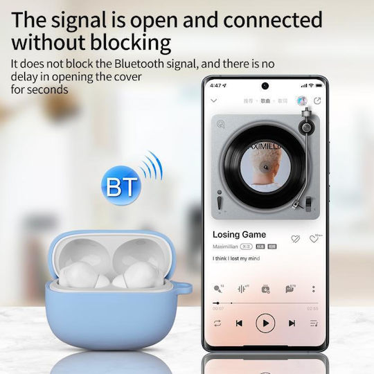 Husă cu cârlig în culoarea Violet pentru Redmi Buds 6 Pro