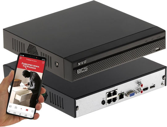 BCS BCS-L-NVR0401-4KE-4P Καταγραφικό NVR