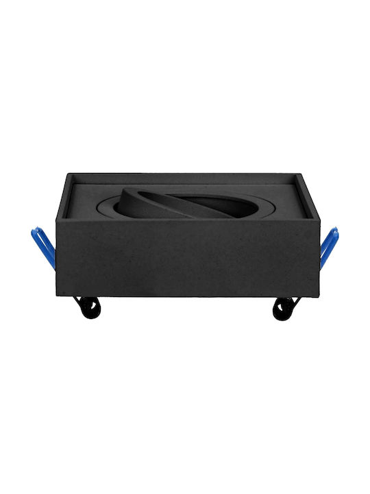 Orno Square Frame for Spot GU10 Black 1pcs