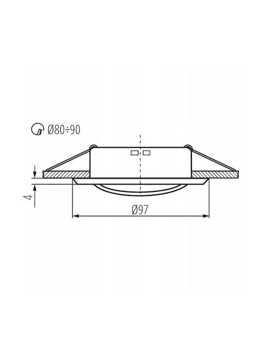 Kanlux Πλαίσιο για Σποτ GX5.3 Ασημί 9.5x9.5εκ.