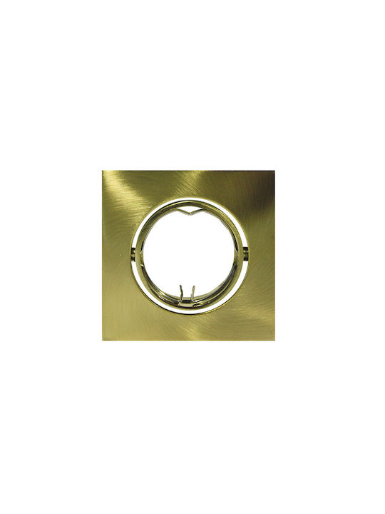 Aca Τετράγωνο Μεταλλικό Πλαίσιο για Σποτ GU10 MR16 Κινούμενο Γκρι 8.3x8.3εκ. 1τμχ