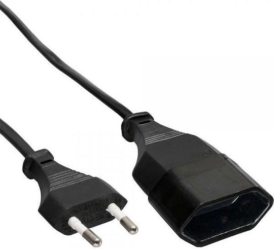 InLine Extension Cable Cord 2 x 0.75mm²/5m Black