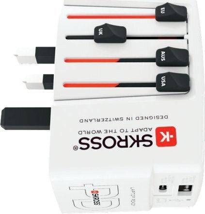 Skross Travel Adapter World Usb Charger Ac45pd