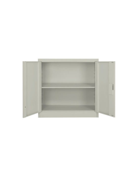 Double-leaf Metal Storage Cabinet Lite Galvanized with Locking Capability 90x40x90 cm