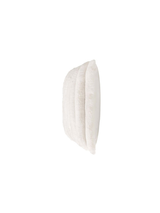 Douceur d'Intérieur Sofa-Kissen Vacuum Abnehmbar aus Pelzige Weiß 45x45cm