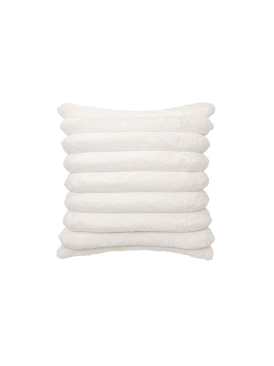Douceur d'Intérieur Sofa-Kissen Vacuum Abnehmbar aus Pelzige Weiß 45x45cm